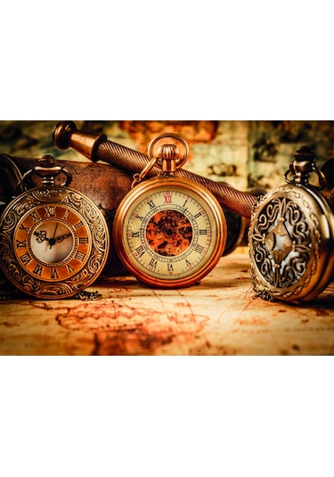 Nova Puzzle 2x2000 Parça Antika Saatler ve Yeni Hedefler Puzzle S