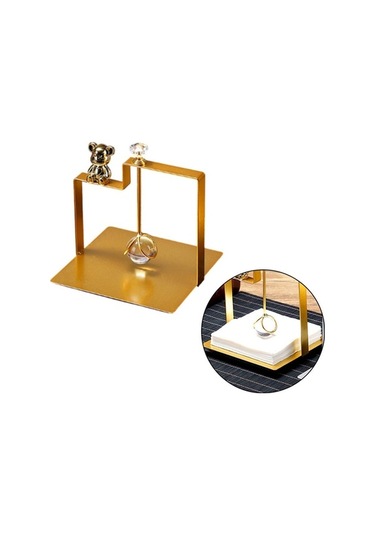 Trendooze Çiftlik Evi İçin Altın Renk Çok Amaçlı Peçetelik Oturma Odası Altın