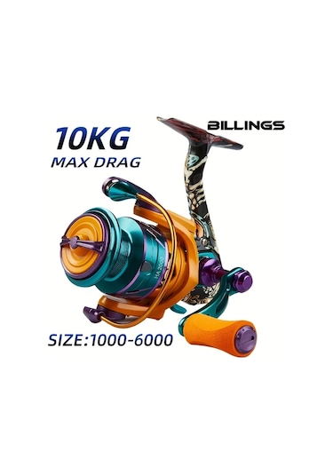 Xuweiwei Bıllıngs Ha 1000 6000 Serisi Döner Makara 5.2 1 Yüksek Dişli Oranı 10kg Sürükleme İki Elle Kullanım Alüminyum Alaşım Tatlı Tuzlu Su Balıkçılığı