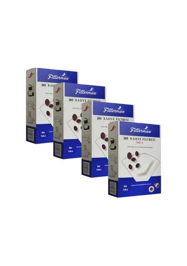 Filtermax 4 Numara Filtre Kahve Kağıdı 4 X 80 Adet