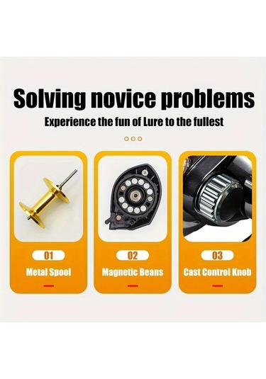 Motion003 1 Adet Uzun Döküm 5.3:1 Dişli Oranlı Sol El Altın İplik Kupası Baitcasting Olta Makinesi 15kg Güçlü Fren Kuvveti Tuzlu Su Balıkçılık Takımı