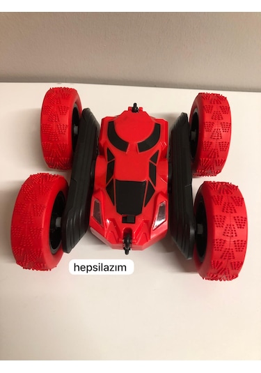 Uzaktan Kumandalı 360 Dönen Şarjlı Akrobat Stunt Car Araba Kırmızı