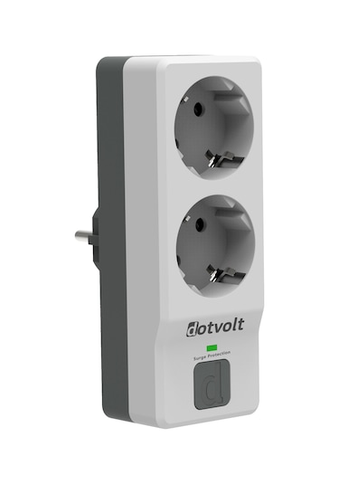 Dotvolt İkili Akım Korumalı Priz Beyaz Anahtarlı Surge Hunter 1050 Joule 0