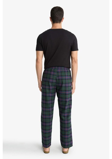 Defacto Regular Fit Cepli Uzun Boy Kareli Pijama Altı F5213ax25wngn500 Yeşil