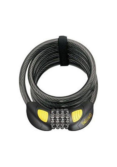 Onguard Doberman 8031 Glo Şifreli Işıklı Bisiklet Kilidi 185 CM Uz Siyah