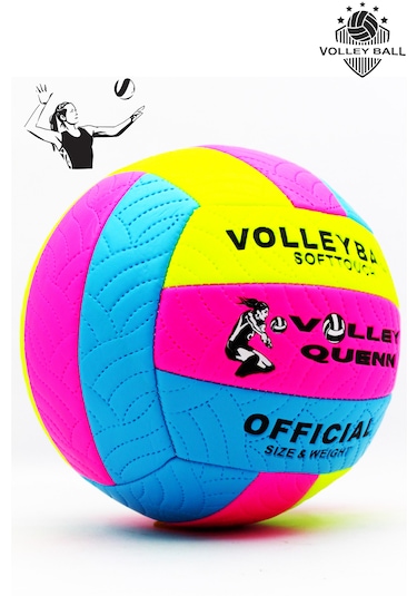 Voleybol Topu Dikişli Soft Touch Voleybol Çok Renkli