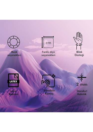 MP01 - Kırmızı Elips Bilek Destekli Konforlu Kaymaz Taban