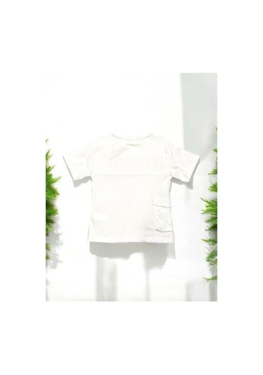 Çikoby Erkek Çocuk Pamuklu Young Yazılı Tshirt-14551 Beyaz