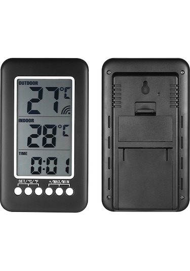 Tenfowee Kablosuz İç/dış Sıcaklık Saati - Büyük Lcd Ekranlı, Duvar & Masa Üstü Kullanım İçin