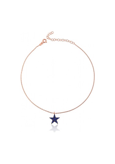 925 Ayar Gümüş Rose Yıldız Halhal Br0460575 599599 A - Gümüş