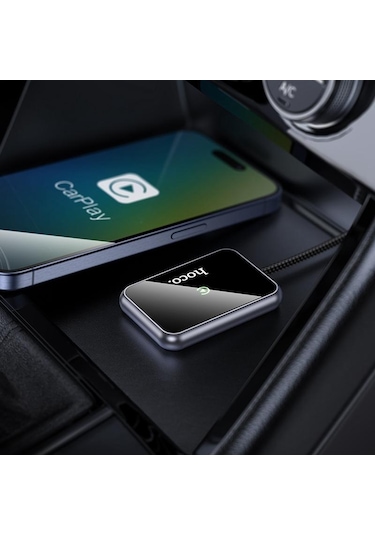Hoco Hu1 Araba Kablosuz Carplay Adaptörü Gri