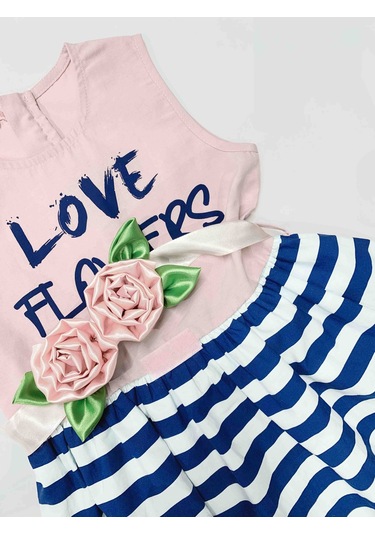 Denokids Mshb&g Çiçekli Kız Çocuk Abiye Elbise Pembe