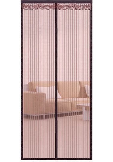 Teltree Manyetik Sineklik Perde, Kolay Kurulumlu, Sivrisineklere Karşı Etkili, Polyester Malzeme, 82x32 İnç, Çift Taraflı Yapışkan Bantlı, Kapı Ve Pencere İçin. Kahve