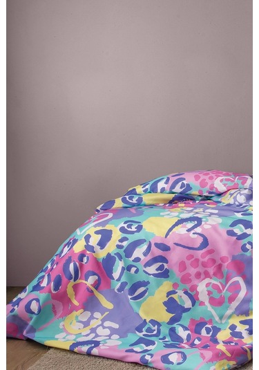 Pinky 210 Tc 83 Tel Dijital Pamuk Saten Tek Kişilik Nevresim Takımı Çok Renkli