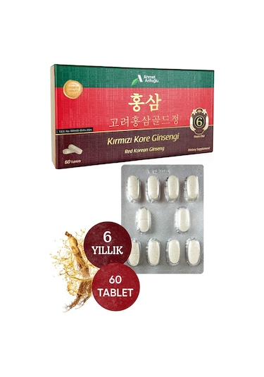 Ahmet Arifoğlu Kırmızı Kore Ginsengi İçeren Takviye Edici Gıda 60 Tablet
