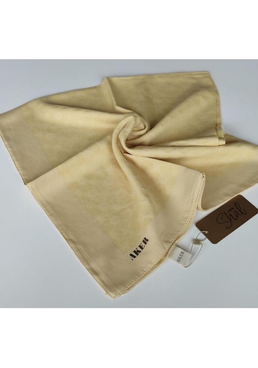 Sarı Elegance Monogram Eşarp SArı