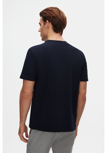 Twn Slim Fit Lacivert Baskılı T-shirt 4ec14ort12025 Lacivert