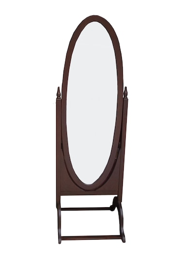 Ayna Boy Oval Ahşap Kayın Ve Mdf İskelet. Parlak Ceviz Lake Boya Ayna Kutuda Sevk El Yapım Ahşap