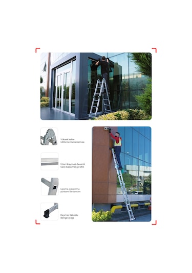 Çağsan AK011 12 Basamaklı Quadro Çok Amaçlı Merdiven