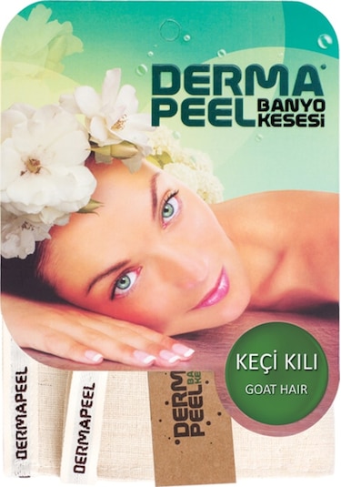 Dermapeel Keçi Kılı Banyo Kesesi + Pink Touch Yüz Kesesi Beyaz