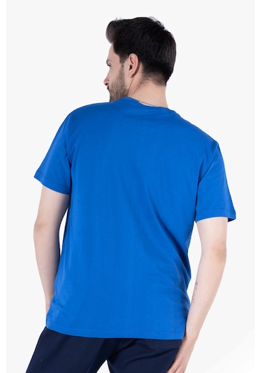 T-shirt Bisiklet Yakalı İş Tişörtü Saks Mavi