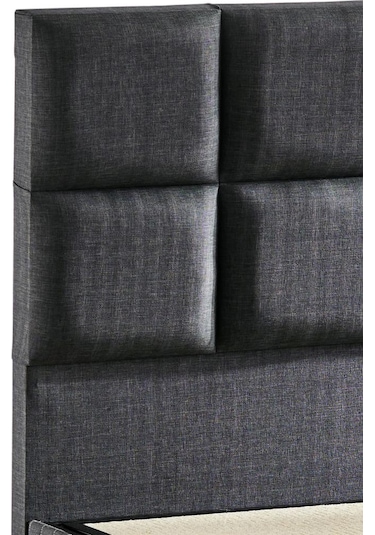 Star Başlık 120 Cm Tek Kişilik Antrasit Keten Kumaşlı Modern Lüks Yatak Başlığı / Baza Başlığı 120 CM