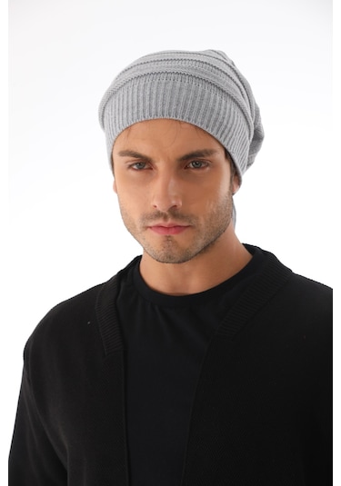 Erkek Gri İpli Bere Gri