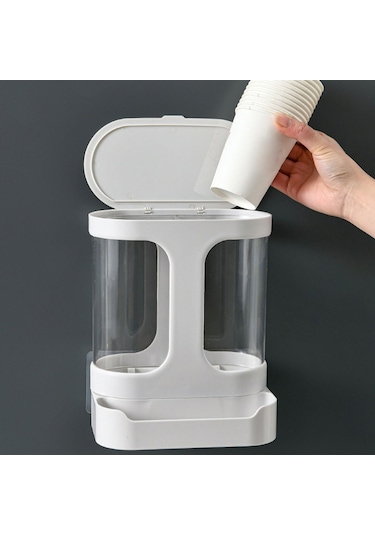 Dolıty Bardak Dispenseri, Tek Kullanımlık Çıkarıcı, Açık Gri