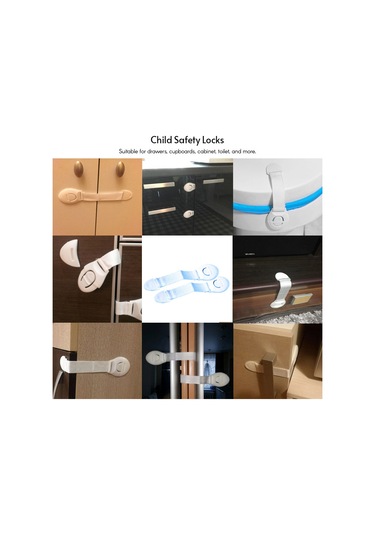 Monyee Çocuk Güvenliği Seti: 6 Dolap Kilit, 10 Köşe Koruyucu, 16 Prizi Koruyucu, 6 Kapı Tokatçısı - Çocukları Çok Yönlü Koruma Çok Renkli