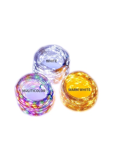 Sıcak Beyaz 30/100/200m Led Bakır Tel Dize Işıklar Sokak Peri Işıkları Garland 30m 300led Diğer