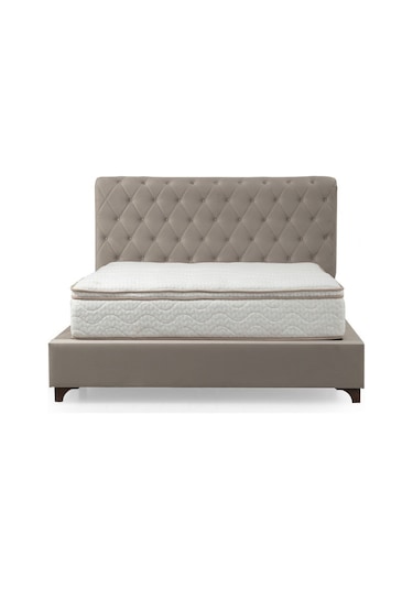 160x200 Deluxe Baza+başlık+yatak Bej