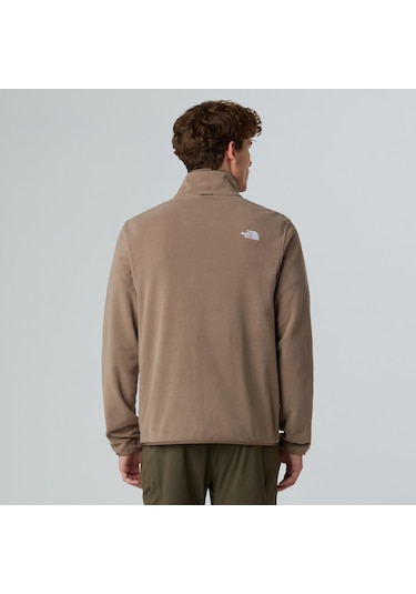 The North Face Erkek Glacier Tam Boy Fermuarlı Polar Nf0a8d0rbow1 Kahverengi