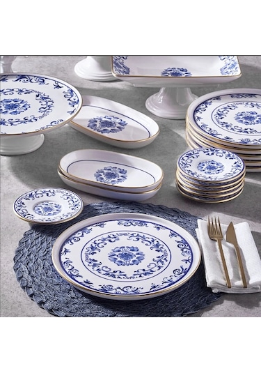 Fecra Riyo 18 Parça Servis Ve Sunum Seti Beyaz