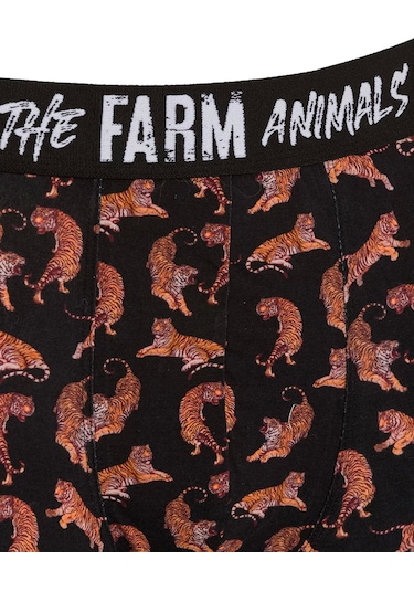 Farm Animals Tigers Desenli Boxer