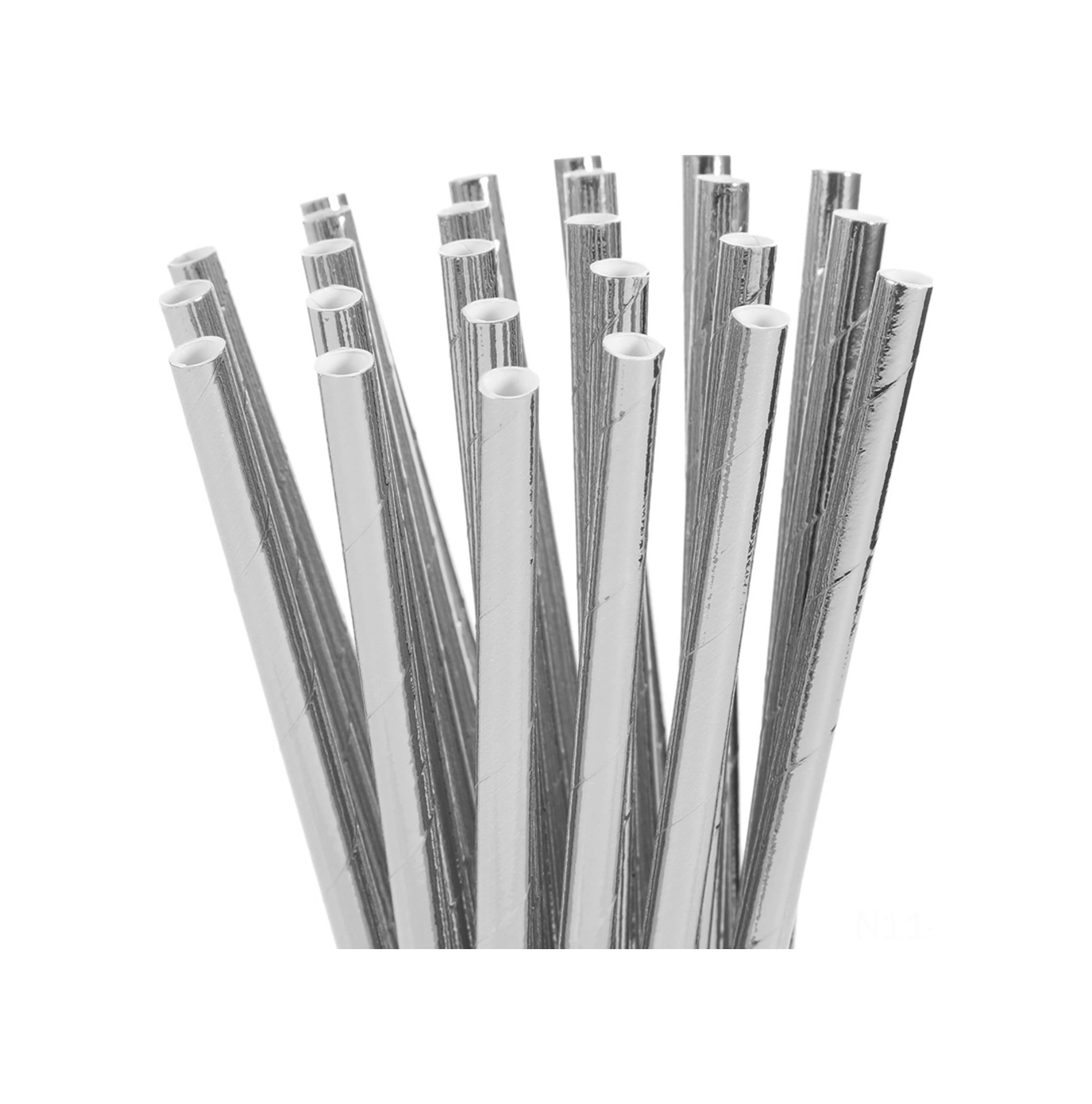 Hombey Gümüş Renkli 100'lü Paket, Yiyecek Dereceli, Çevre Dost, Sert Ve Hafif, Nikah, Parti, Banket Dekorasyonu İçin Altın Folyo Kağıt Pipetler