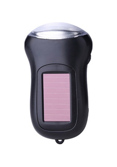 El Feneri Mini 3 Led Güneş Enerjili El Krank El Feneri Şarj Edilebilir Meşale Siyah