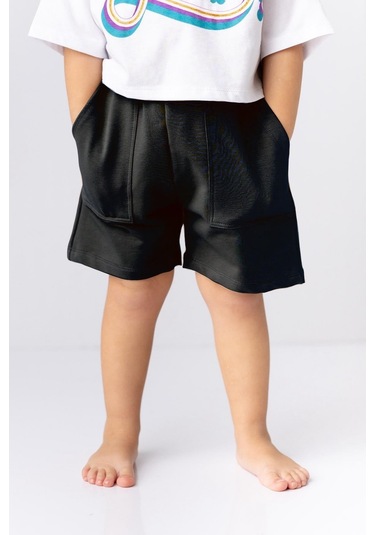 Zeyland Unisex Cepli Basic Şort-sıyah Siyah