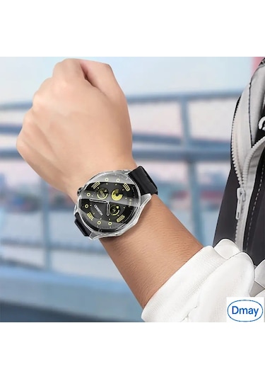 Huawei Watch Gt 6 46mm Tam Uyumlu Uyumlu 360 Full Koruma Silikon Kılıf