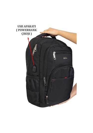 Laptop Sırt Çantası 17 İnç Tablet Usb Bölmeli 8683255012763