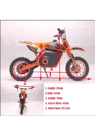 Rine Motor 2022 Model 1000 Watt Çocuklar Için Elektrikli Cross