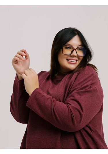 Lena Grand Oversize Sweatshirt Büyük Bedenler 185524006 Kırmızı