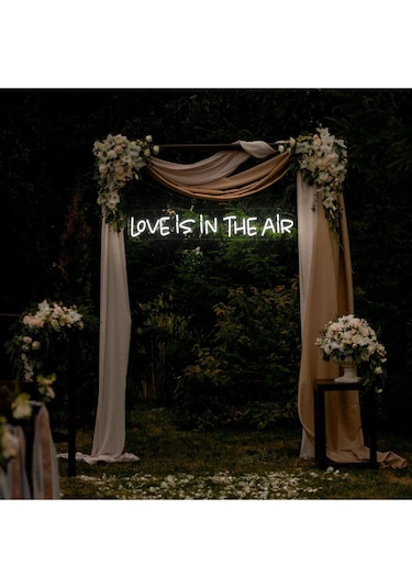 Twins Led Love Is In The Air Yazılı Neon Tabela Beyaz Model:model:67083366 Beyaz