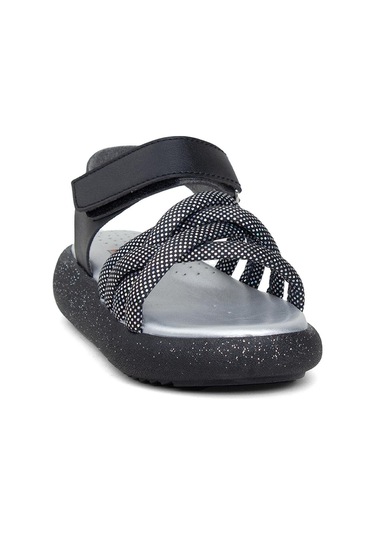 Minican Şa P 006 Patik Kız Çocuk Düz Sandalet Siyah Siyah