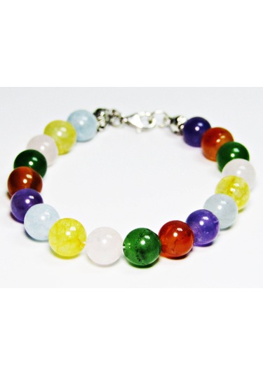 925 Ayar Gümüş Doğal Taşlı Renkli Unisex  Bileklik