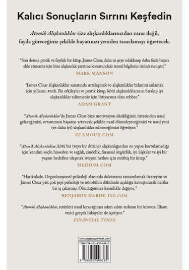 Atomik Alışkanlıklar - James Clear - Pegasus