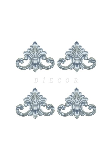 Diecor Dekoratif Boyanabilir Polimer Mobilya, Duvar Ve Tavan Motifi Gümüş 12 Cm Model:xa53