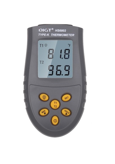 Youmex "taşınabilir Dijital Termometre - Çift Kanal Ölçüm, Lcd Ekran, Alarm Ve Veri Tutma Özellikli"