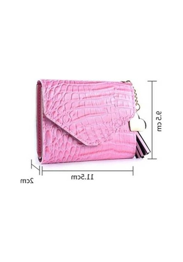 Trendooze Linjinxu Kadın Cüzdanı Püsküllü Üçlü Timsah Desenli Kartlık Yılanlı Siyah Para Kesesi Diğer