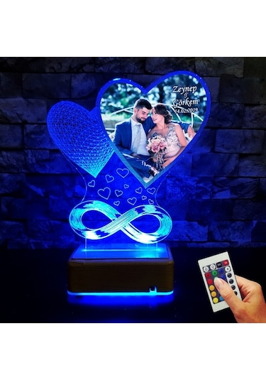 Resimli 3D Led Lamba Kişiye Özel Isimli Lamba Sevgiliye Hediye (212934676)