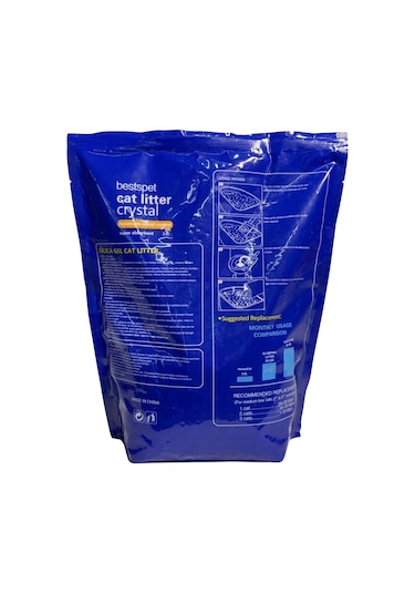 Bestspet Silika Tozsuz Kokusuz Naturel Parfümsüz Topaklaşmayan Kalın Kristal Kedi Kumu 3800 ML